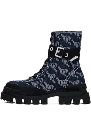 Desigual Chaussures 4 Femme Denim Flat Bottes Tendance, , 38 EU