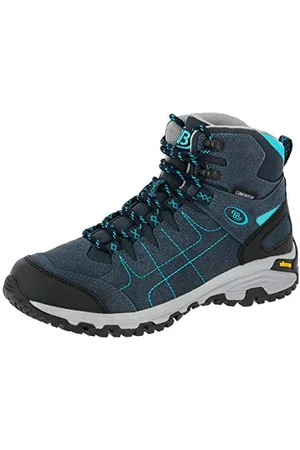 BRUTTING Mount Shasta High, Chaussures de Randonnée Hautes Femme, Bleu (Marine/Turquoise), 36 EU