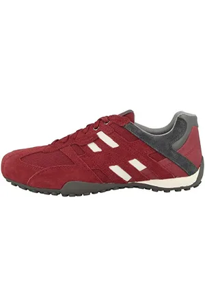 Geox Homme Uomo Snake K Sneakers, Red/Grey, 41 EU