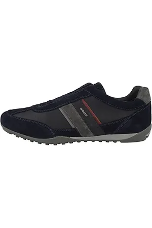 Geox Homme U Wells A Sneakers, Navy/Dk Burgundy, 39 EU