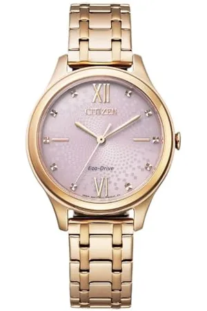 Citizen Femme Analogique Conduite économique Montre avec Bracelet en Acier Inoxydable EM0503-75X