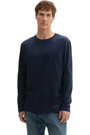 TOM TAILOR 1043414 T-Shirt à Manches Longues, 10668 – Sky Captain Blue, L Hommes