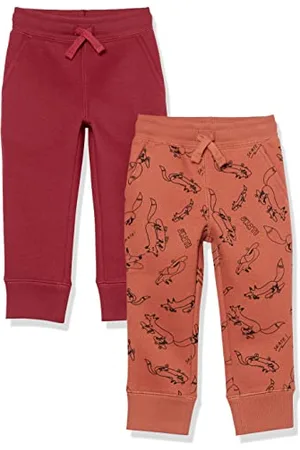 Amazon Pantalon de Jogging en Polaire - couleurs abandonnées Garçon, Lot de 2, , 6-7 ans