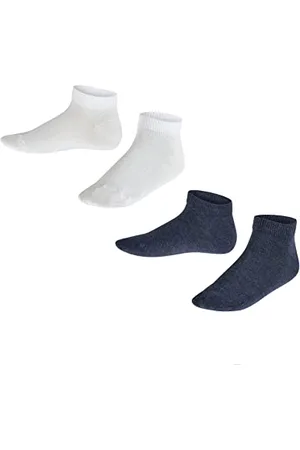 Falke Happy Double Pack K Sn coton unies lot de 2 paires, Chaussettes basses Mixte enfant, , 31-34