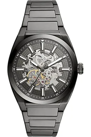 DKNY Fossil Montre Everett de Automatique en Acier Inoxydable, Anthracite, pour Homme, ME3206