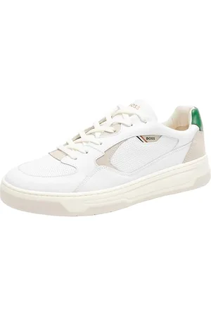 HUGO BOSS Hommes Baltimore Tenn Baskets en Cuir mélangé avec Tige superposée