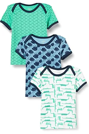 CARE LABEL Bard, T-Shirt Bébé Garçon - Lot de 3, Multicolore (Winter Green), 92