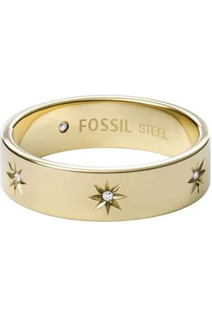 Fossil Bague Sadie Shine Bright de en Acier Inoxydable, dorée, pour Femme, JF038747105