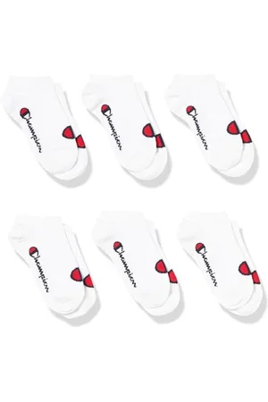 Champion Core Socks Junior 6PP Sneaker Chaussettes de Doublure, Bianco, EU 27-30 Unisexe-Enfants et Adolescents