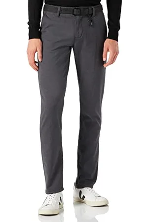 TOM TAILOR Hommes Pantalon chino droit avec ceinture 1020451, , 29W / 32L