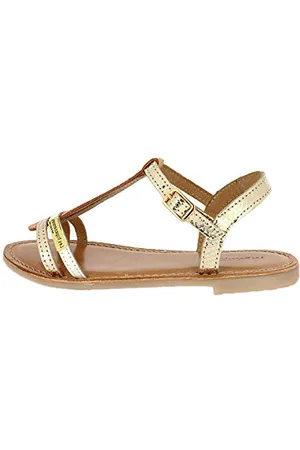 Les Tropéziennes par M Belarbi Filles Bada Sandales Bride Cheville, Or (Or/Multi), 31 EU