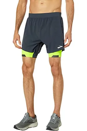 Brooks 211405044 Run Visible 5" 2-in-1 Short Shorts Homme Asphalt/Nightlife Taille 40