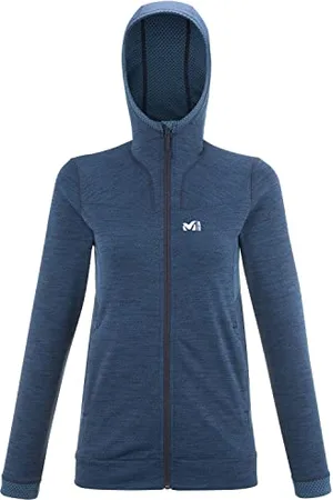 Millet Lokka Hoodie II W - Veste Polaire Légère Femme - Capuche - Approche, Randonnée, Trekking, Lifestyle - Bleu, L
