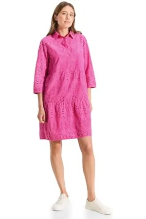 CECIL B144021 Robe avec Broderie, Rose Fleuri, XXL Femme, , Women