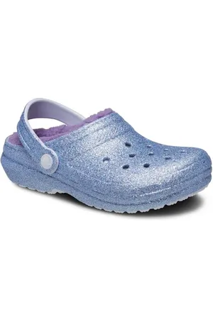 Crocs Unisexe Enfant Classic Lined Glitter Clog K Sabots, Frosted Glitter, 28/29 EU