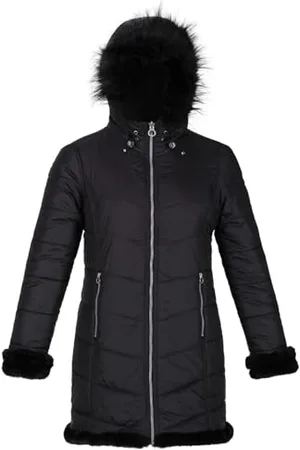 Regatta Charlize Femme Parka Chaude Matelassée À Capuche avec Bordure en Fausse Fourrure