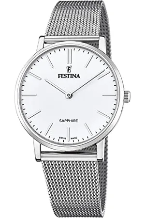 Festina Montre pour Homme F20014/1 Swiss Made Boîtier en Acier Inoxydable Gris Bracelet en Acier Inoxydable Gris