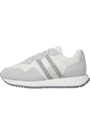 Tommy Hilfiger Baskets de Running Femme Eva Metallic en Daim, Ivoire (Ivory), 40