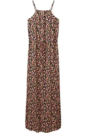 TOM TAILOR 1036843 Robe, 31952-Black Flower Print, XL Femme