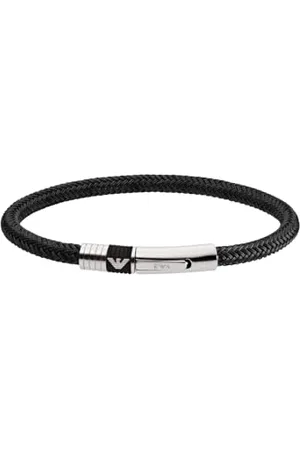 Emporio Armani Bracelet Pour Homme , Bracelet En Acier Inoxydable Noir, EGS1624001