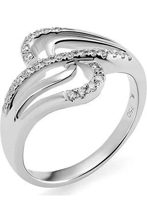 ORPHELIA Femme 18 carats (750/1000) Or blanc|#Gold Rond Blanc Diamant