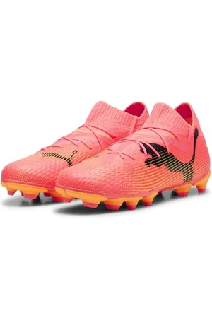 PUMA Unisex Youth Future 7 Pro Fg/Ag Jr Soccer Shoes, Sunset Glow- Black-Sun Stream, 30 EU