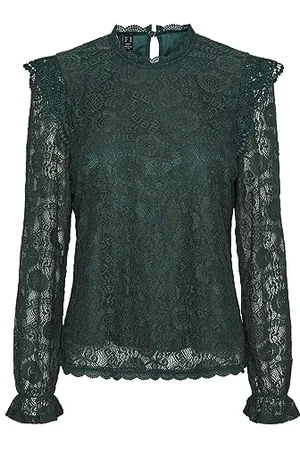 Pieces® Pcolline Ls Lace Top Noos Bc Femme Blouse, , XS