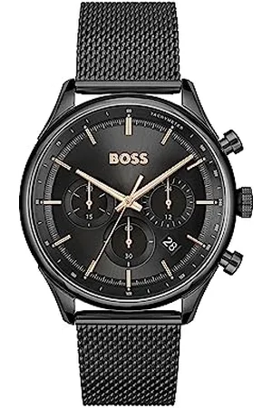 HUGO BOSS Montre Chronographe à Quartz pour Homme avec Bracelet en Acier Inoxydable Noir - 1514065