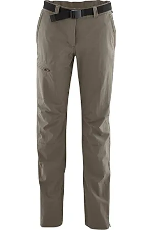 Maier Sports Inara Slim, Pantalon de randonnée pour Femme, Pantalon Outdoor déperlant pour Le Trekking et la randonnée, Coupe ajustée, sans PFC, MSTRETCH Pro 4 et Dryprotec, Marron, 44 (W35/L32)