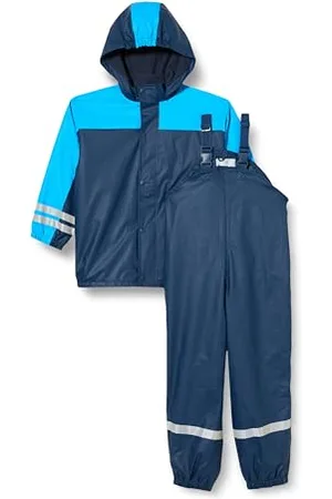 Playshoes Regen-Anzug mit Fleece-Futter Veste Imperméable, Bleu (Marine 11), 128 Garçon