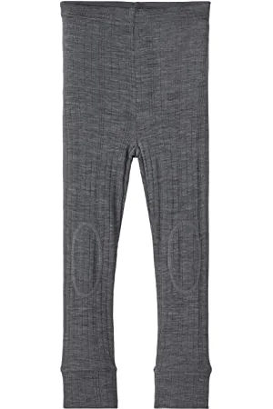 NAME IT Nmmwang Wool Ne.longjohn Soli Noos XXIII Leggings, Iron Gate, 86, Bébé garçon