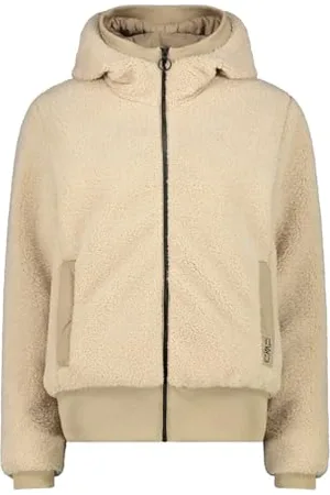 CMP Veste Femme En Fourrure Teddy À Capuche Fixe Veste Femme