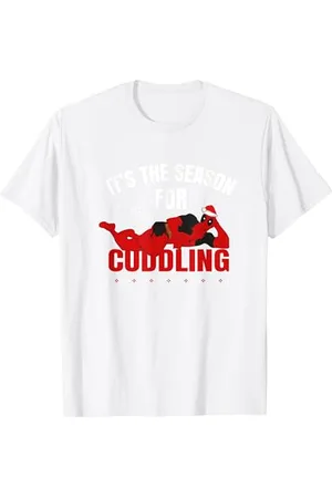 DEADPOOL T-Shirt de Noël Douillette, , S, Unisex Adulte, T-Shirt, Caricature, Hiver, Ras du cou, Confort, T-shirt, Chemise