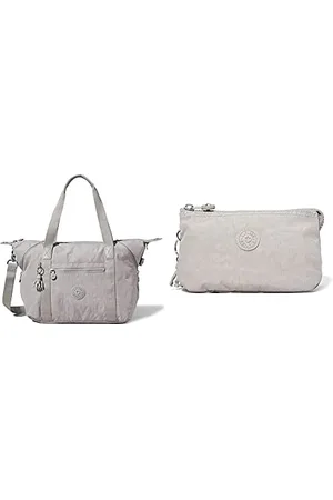 Kipling Art, Tote Bag Femme, Gris, Taille Unique CREATIVITY L, POUCHES/CASES Femme, Gris, 4x18.5x11 cm