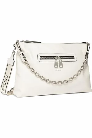 Replay – Sac à Bandoulière avec Bandoulière pour Femme, Blanc (Dirty White 002), Taille Unique
