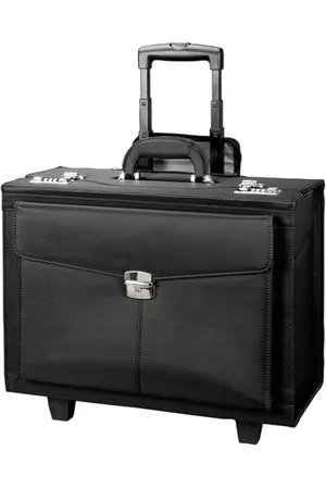 Alassio Trolley Pilotenkoffer Rocca II, Businesskoffer aus Mikrofaser, Handgepäck Aktentrolley mit 2 Rollen Bagage Cabine, 46 cm, 90 liters