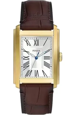 Fossil Carraway Watch for Men, Quartz movement with Leather or Stainless Steel strap