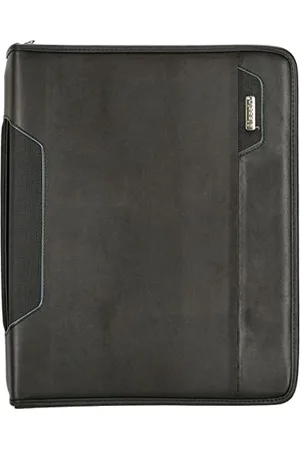 Alassio TabletPC Organiseur A4 Salerno, Imitation Cuir, Noir