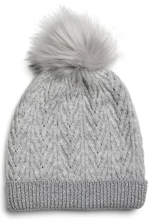 Pieces® Pcnohanna Capuche BC Bonnet tricoté, Mélange de Gris Clair-Détails : Lurex argenté, Taille Unique Femme