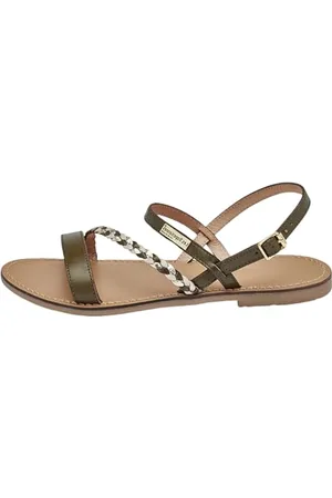 Les Tropéziennes par M Belarbi Femme BATRESSE Chaussures Ville Sandale, Kaki-Multi, 38 EU