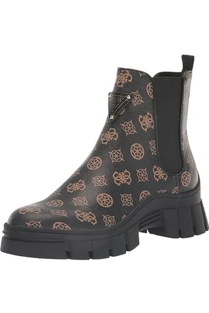 Guess Bottines Hestia Bottes pour femme, Marron/noir 210, 37.5 EU