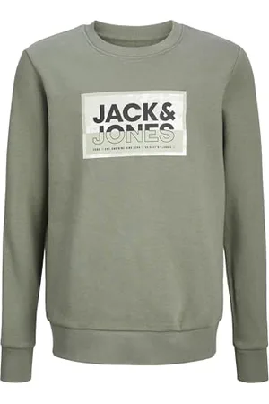 JACK & JONES Jcologan Ss24 Sweat à col Rond imprimé Mni Maillot de survêtement, , 7 Ans Garçon