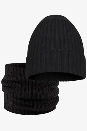 Buff ® Product Bundle | Knitted Gorro Norval Graphite et Knitted Tour de Cou Norval Graphite Taille unique Adulte