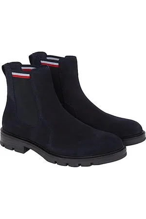 Tommy Hilfiger Homme Bottes Low Boot Corpoarte Suede Chelsea Daim, Bleu (Desert Sky), 40 EU