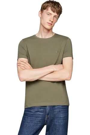 Tommy Hilfiger Homme T-Shirt Manches Courtes Stretch Slim Fit Col Ras-du-Cou, , 3XL