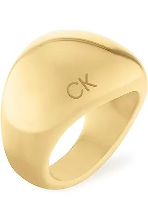 Calvin Klein Bague pour Femme Collection PLAYFUL ORGANIC SHAPES en Or Jaune - 35000441D