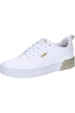 PUMA Femme Carina 2.0 Metallic Dream Sneaker, White Gold-Matte Gold, 39 EU