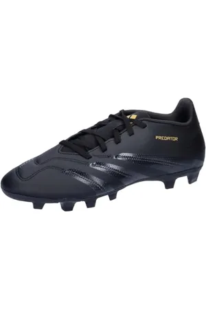 adidas Mixte Predator Club Football Boots Flexible Ground Chaussures, Core Black/Carbon/Gold met, 44 EU