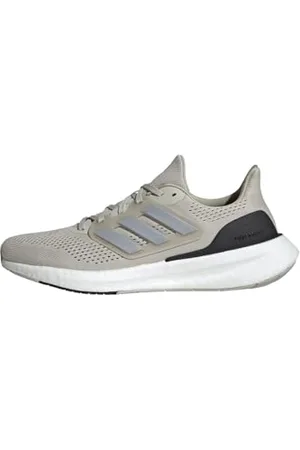 adidas Homme Pureboost 23 Shoes, Putty Grey/Silver/Core Black, 38 EU