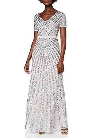 Maya Deluxe Maya Berry Embellished Halter Neck Maxi Dress Robe de Demoiselle d